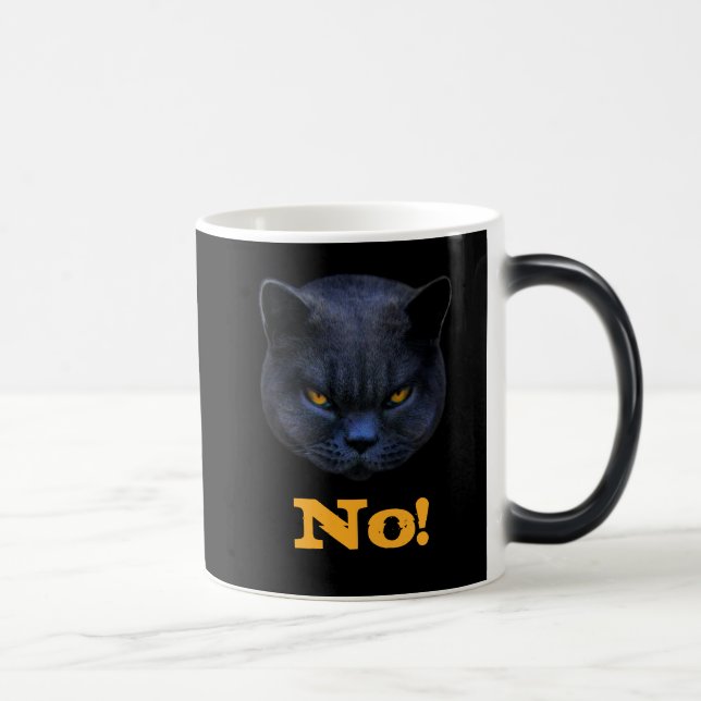 Mug Magic Le chat croisé drôle indique non (Droite)
