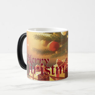 Mug Magic Le Motif de Noël, avec des présents sous l'arbre d