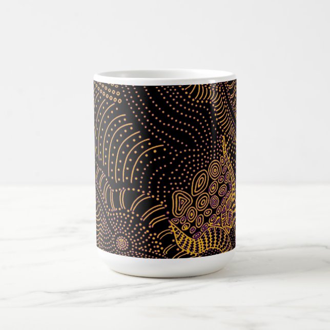 Mug Magic Lecteur sur la ligne pointillée - Graphique autoch (Centre)