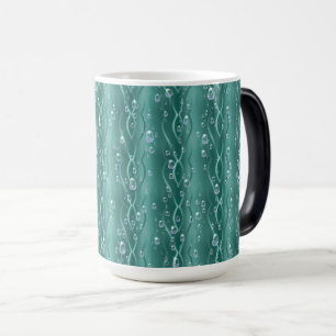 Mug Magic Les gouttes de pluie sur le métal vert