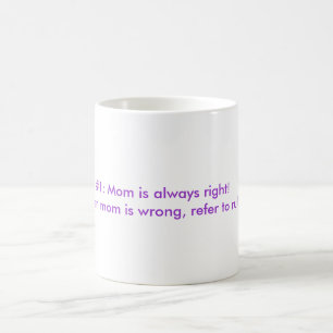 Mug Magic Les règles de maman se transforment en violet