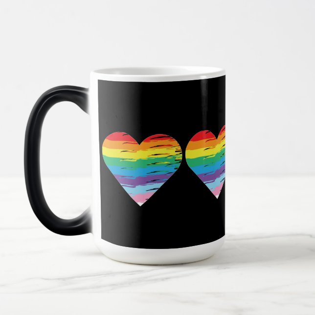 Mug Magic LETTRE DE FIERTÉ DU COEUR Rainbow LGBTQIA (Gauche)