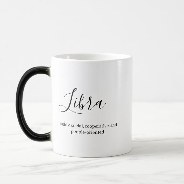 Mug Magic "Libra personnalisée signe Zodiac Nom et traits" (Gauche)