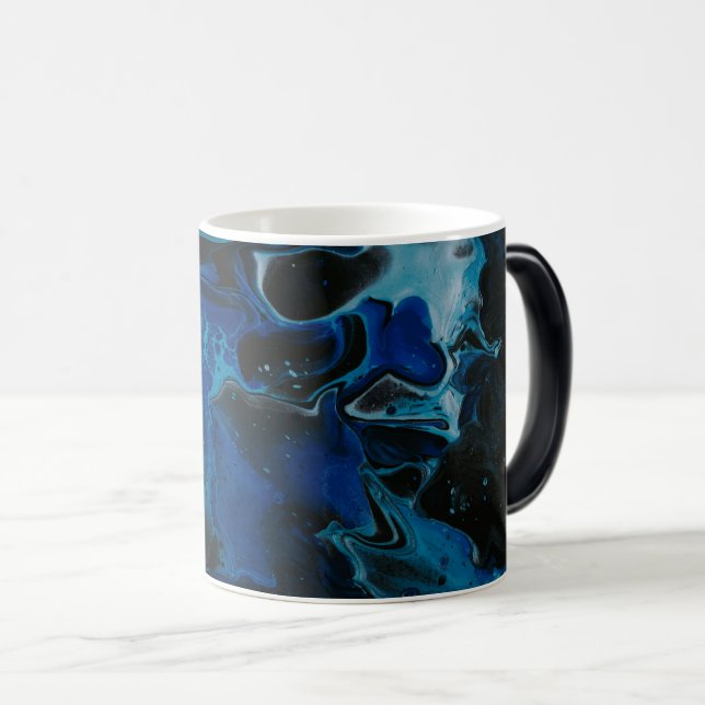 Mug Magic Liquide psychédélique bleu foncé (Devant droit)