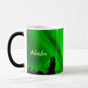 Mug Magic Lumières du nord personnalisées au-dessus de