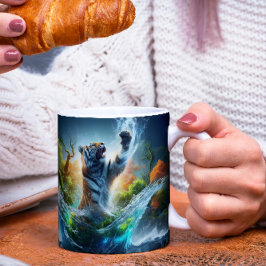 Mug Magic Majestic Tiger Rising from Water