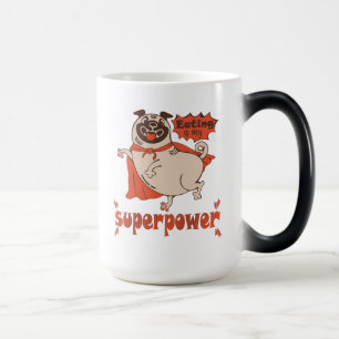 Mug Magic Manger est mon super-puissance rouge carlin style 