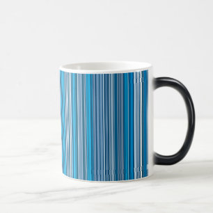 Mug Magic Many multi-colored stripes in the blue...