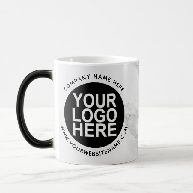 Mug Magic Marbre de logo de l'entreprise personnalisée (Gauche)
