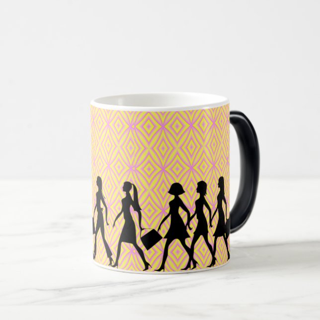 Mug Magic Marche : Marche femme Silhouette (Devant droit)