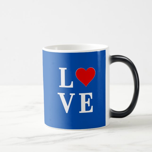 Mug Magic Marine Bleu AMOUR Rétro élégant (Droite)