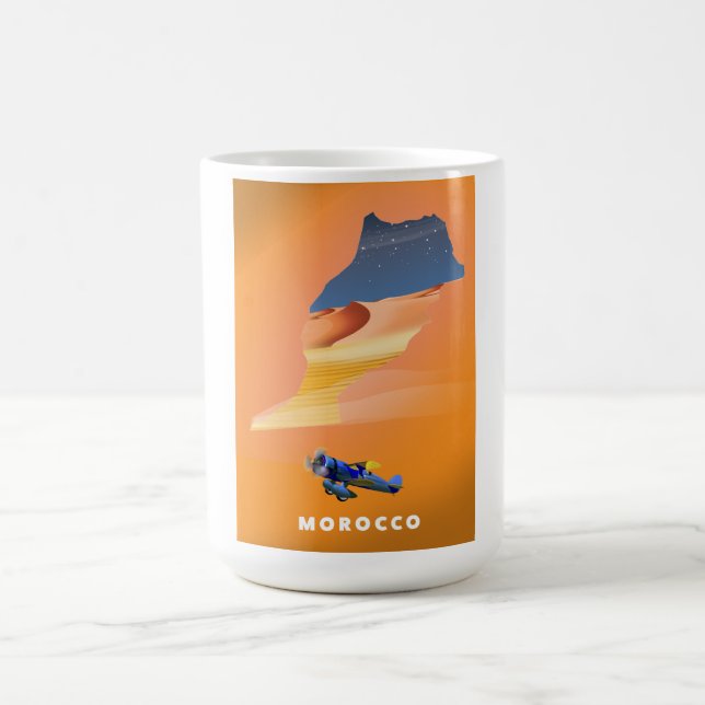 Mug Magic Maroc Carte illustrée imprimé affiche de voyage. (Centre)
