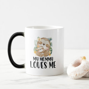 Mug Magic Mère et fentes de bébé Ma maman m'aime Tropical