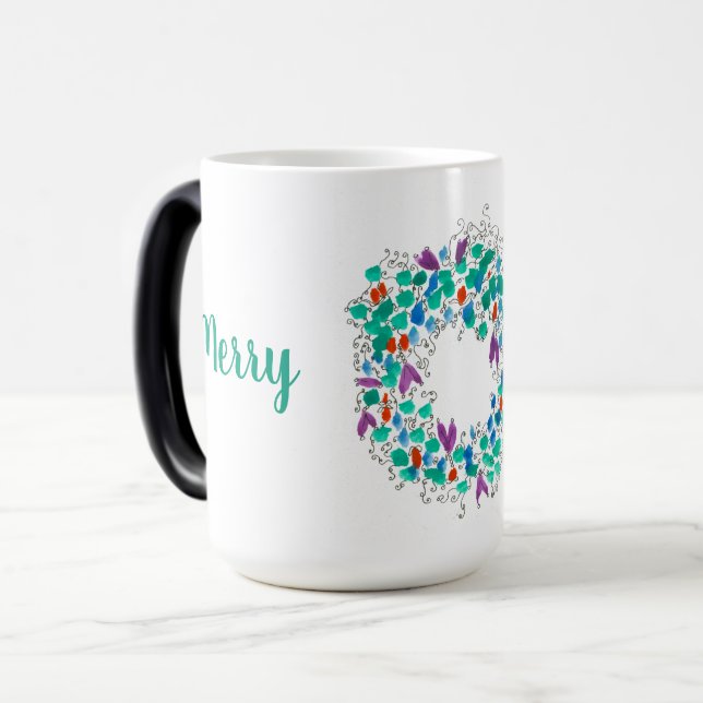 Mug Magic Merry Christmas Morpher Wreath (Devant gauche)