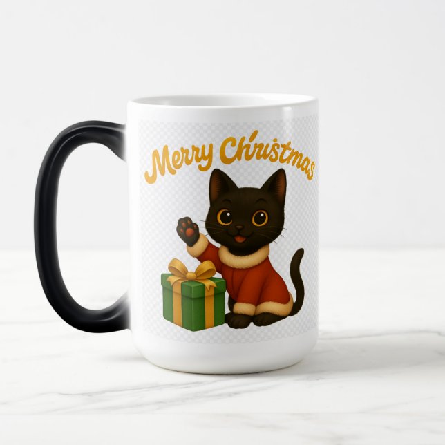 Mug Magic Merry Christmas with Emi the Black Cat (Gauche)