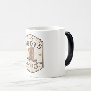 Mug Magic Mes bottes n'ont jamais vu la boue Conception West