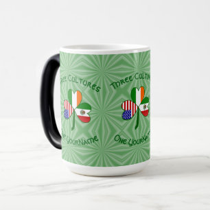 Mug Magic Mexicain Irlandais Drapeaux Shamrock Votre nom