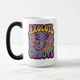 Mug Magic Mignon Axolotl Hippie Groovy Art Rétro 70s Arc-en-