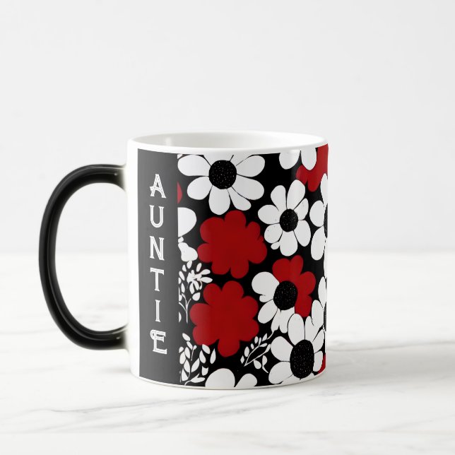 Mug Magic Modèle floral de la tante personnalisée (Gauche)