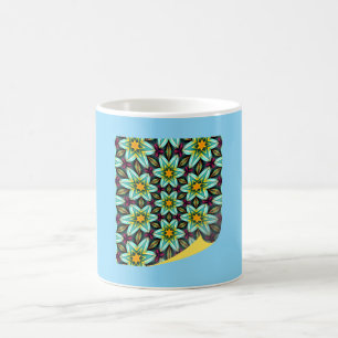 Mug Magic Modèle Floral Étoiles Vertes