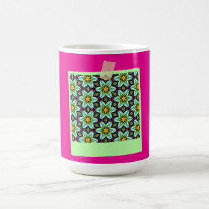 Mug Magic Modèle Floral Étoiles Vertes