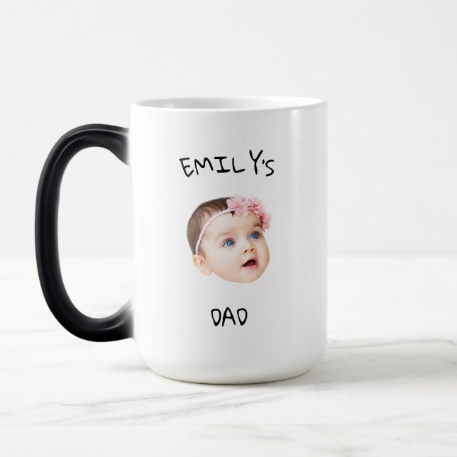 Mug Magic Modern Baby Face For New Dad New Father's Day Gift (Gauche)