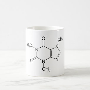 Mug Magic Molécule de caféine Chimie Café Atomes