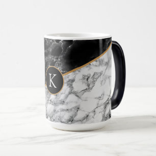 Mug Magic Monogramme personnalisé Votre lettre Faux Marble M