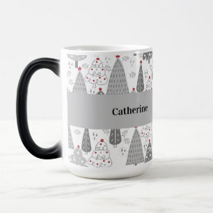 Mug Magic Motif d'arbre de Noël personnalisé avec nom person