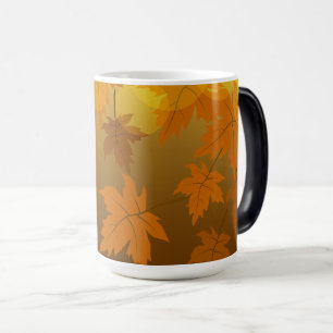 Mug Magic Motif d'automne avec feuilles d'érable en chute et