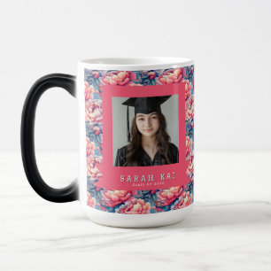 Mug Magic Motif de pivoines mignonnes Cadeau de fin d'études