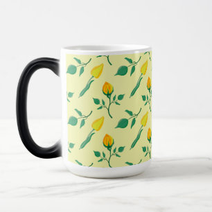 Mug Magic Motif floral avec rose jaune et fleurs de tulipe
