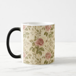 Mug Magic Motif floral de rose vintage