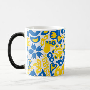 Mug Magic Motif folklorique aux couleurs du drapeau ukrainie