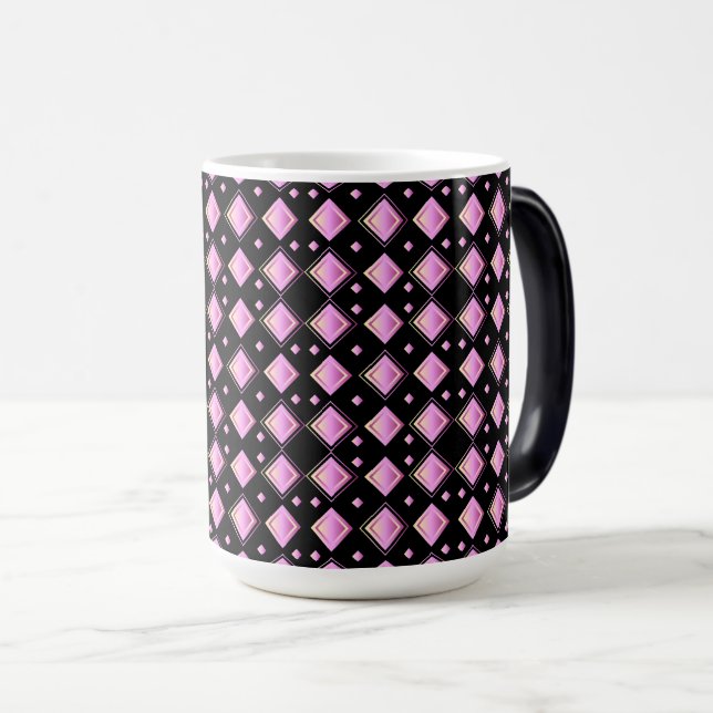 Mug Magic Motif géométrique de diamètre rose vibre (Devant droit)
