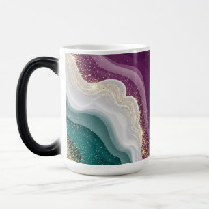 Mug Magic Motif Marbre Pailleté Or Luxe