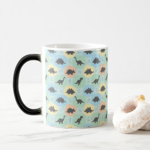 Mug Magic Motif sans couture de silhouette de dinosaure préh