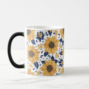 Mug Magic Motif Tournesol Jaune Et Vert