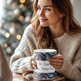 Mug Magic Mr Right & Mrs Always Right Silver Bling Luxe Glam