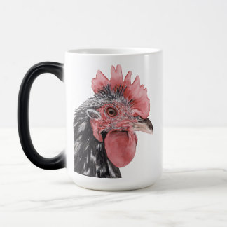 Mug Magic Musique à coq noir gras aquarelle