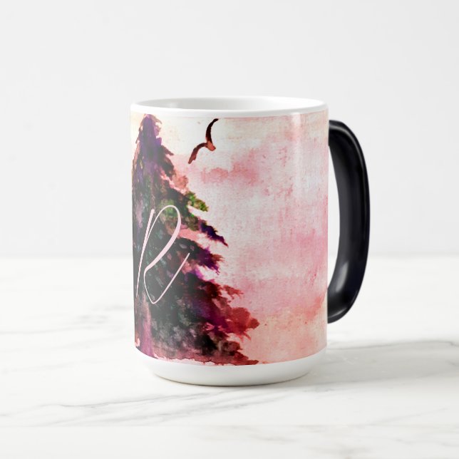Mug Magic Nature Breeze Arbre Terre Éperviers Roses (Devant droit)