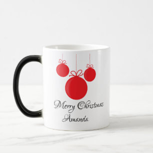 Mug Magic Noël des ornements rouges