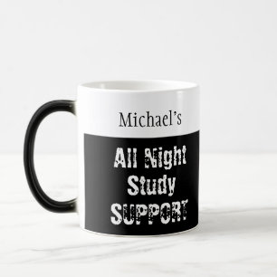 Mug Magic NOIR CAFÉ Toute la nuit ÉTUDE SOUTIEN