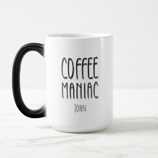 Mug Magic Nom personnalisé Café Maniac - Drôle