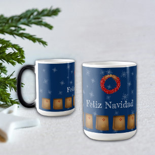 Mug Magic Nouveau-Mexique Luminarias Farolitos Zia Red Chili