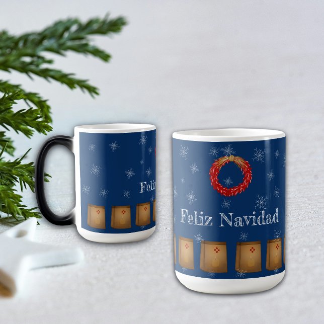 Mug Magic Nouveau-Mexique Luminarias Farolitos Zia Red Chili (Créateur téléchargé)