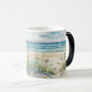 Mug Magic Ocean Waves & Beach Blooms Art Peinture