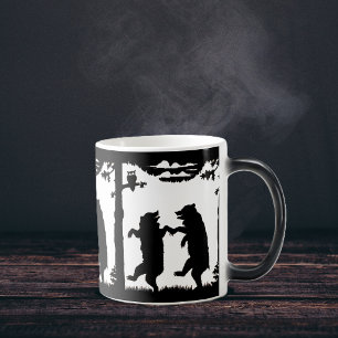 Mug Magic Ours dansants silhouette noire