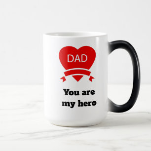 Mug Magic Papa tu es mon héros l Love l Fête des pères