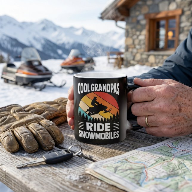 Mug Magic Papi Cool Roulent en Motoneige Papi (Créateur téléchargé)